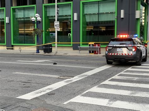 One person in hospital after being struck by vehicle in Bay and Bloor area